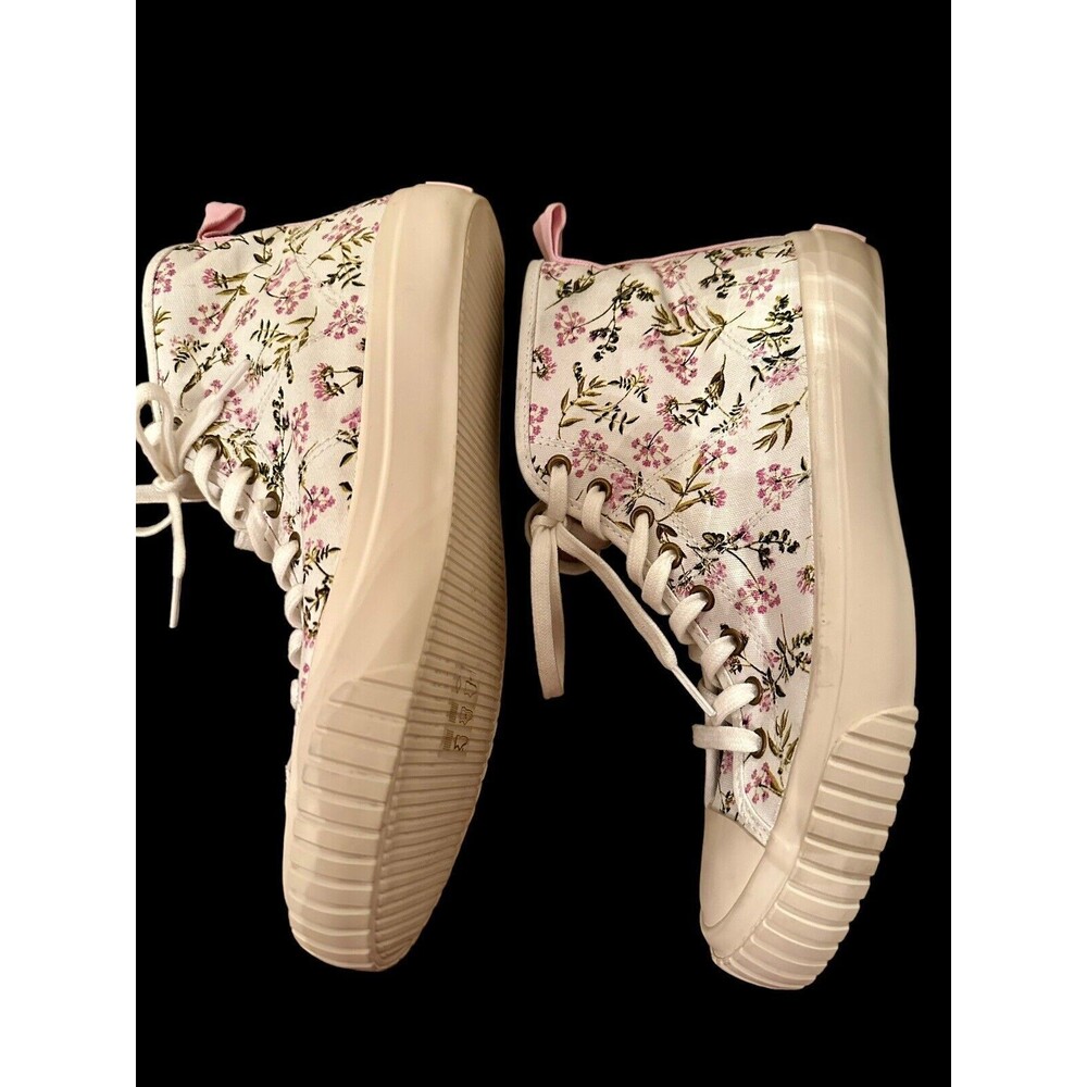 J.Crew Women's $88 Classic High Top Sneakers Whisp Floral Size 7M BF748